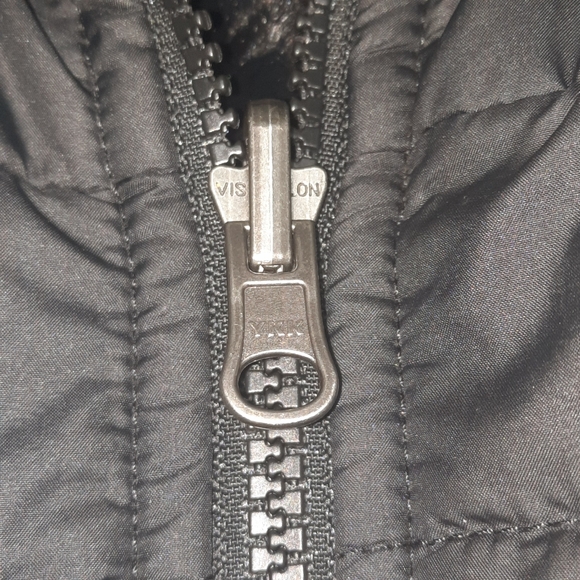 NORTH FACE Black Puffer Jacket Reversible High Pile Fleece Girls 14 16 Women S - Picture 8 of 12